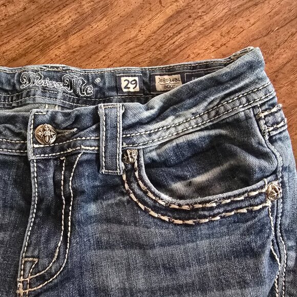 Miss Me Distressed Jeans Women's SZ 29 Boot Cut Inseam 33 - Picture 6 of 16